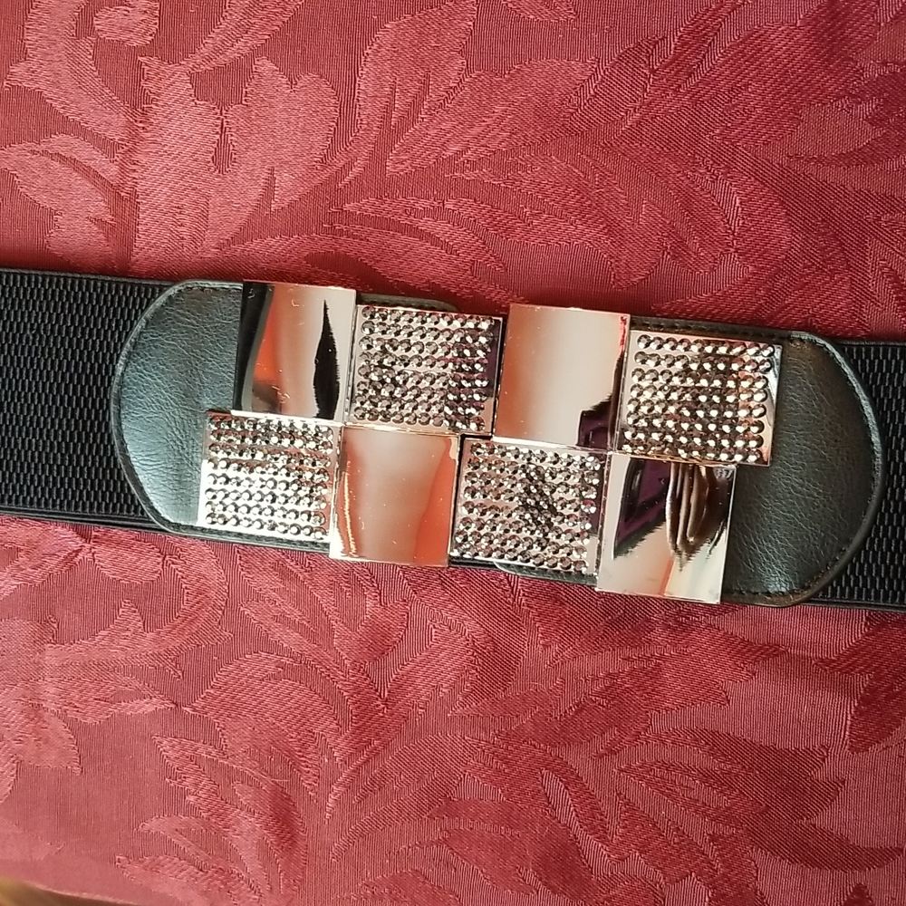 Plus➕Ashley Stewart Black Checker Urban Belt